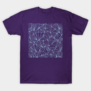 Abstract Fan Blue T-Shirt